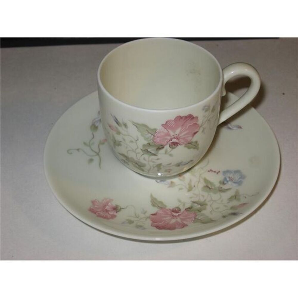 Limoges Jammet Seignolles Montbrison Demitasse Coffee Cup & Saucer‎ Set